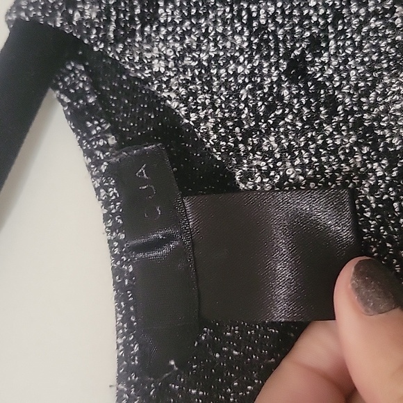 Aqua Plaid Gray and Black Dress in size large - Picture 2 of 4